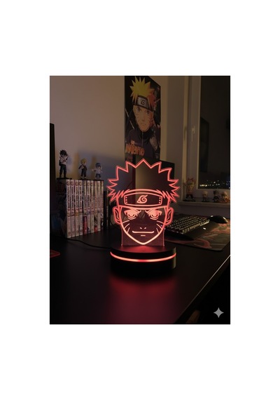 Naruto 3d Led Lamba Anime Severler İçin Renkli Masa Lambası Çok Renkli