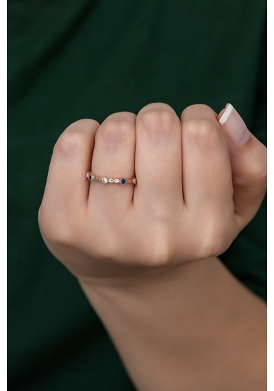 Gümüş Prenses Yüzük Rose Gold Kaplama 925 Ayar Gümüş Rose Gold (511780040)