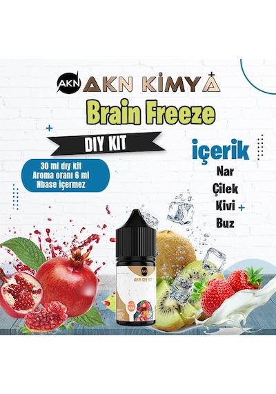 Brain Freeze Naked Dıy Kit Nar Çilek Kivi Buz Gıda Aroması %20 Oranda Aroma İçerir Hazır Değildir 30 Ml