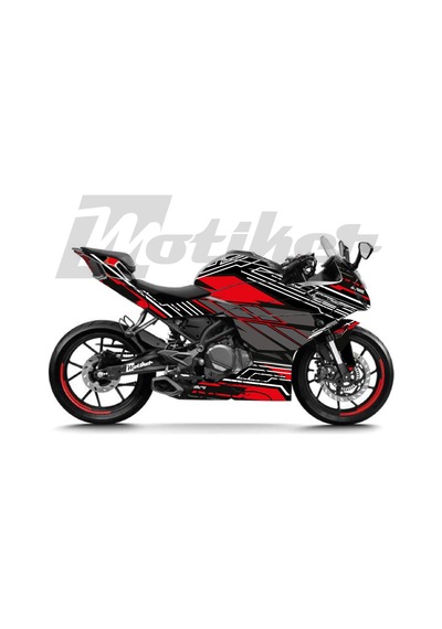 Cfmoto 250sr K'night Model Parçalı Motosiklet Kaplama Sticker Etiket Modeli Kırmızı Gri Beyaz