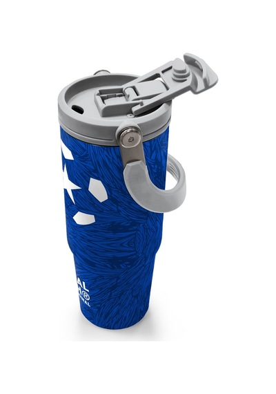 Coral High Lacivert Saks Futbol Desenli Pipetli Ve Direkt İçim Çelik Termos 900 Ml 38721 Saks Mavi