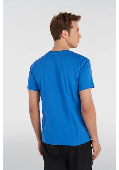 Hummel Hmlelemental Logo Cotton Tee Mavi Erkek T-shirt 911947-7837 Mavi