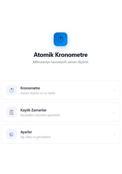 Atomik Kronometre Mikrosaniye Hassasiyetli Wi-fi Kontrollü Dijital Zamanlayıcı