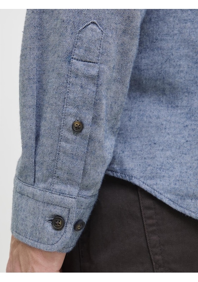 Jack & Jones Erkek Dügme Kapamali %100 Pamuk Gömlek - Classic - 12278416 Faded Denim