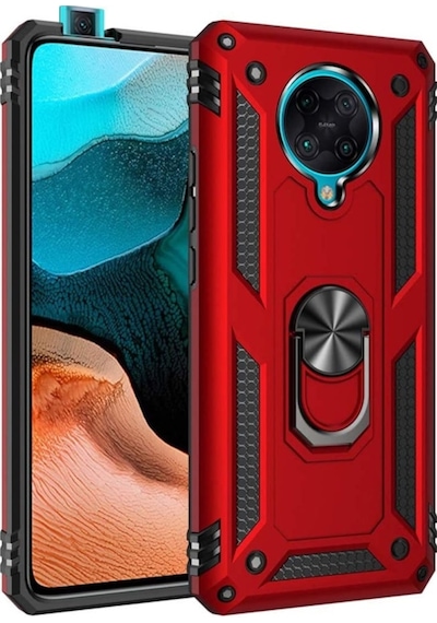 Xiaomi Poco F2 Pro Kılıf Tank Koruma Vega Standlı Yüzüklü Mıknatı  (510450990)