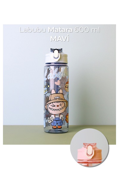 Belkıss Labubulu Matara Fenomen 600 Ml Çocuk Su Matarası - Suluk Su Şişesi 0