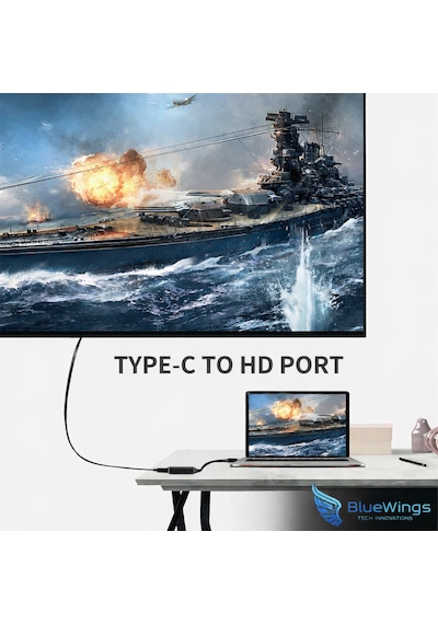 4k Ultra Hd Usb c To Hdmı Dönüştürücü Adaptör Type Görüntü Aktarıcı Kablo Thunderbolt 3 4 Uyumlu Apple Macbook Laptop Telefon Ve Tablet Için