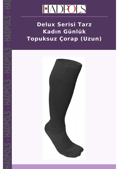 Hadpols Delux Serisi Tarz Kadın Günlük Topuksuz Çorap Uzun Çok Renkli