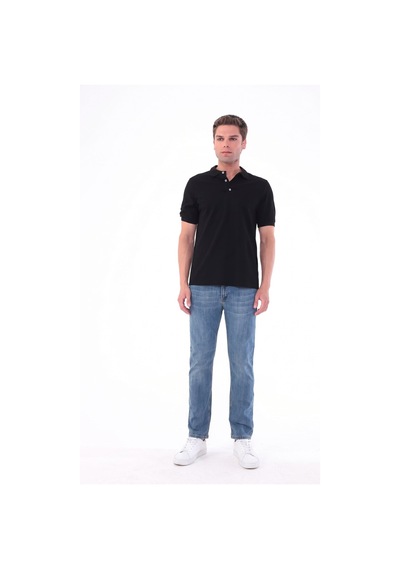 Blayn Jeans Erkek Mavi Diz İzi Yapmayan Pamuklu Esnek Denim Jean Kot Pantolon Regular Kalıp Açık Tint Efekt