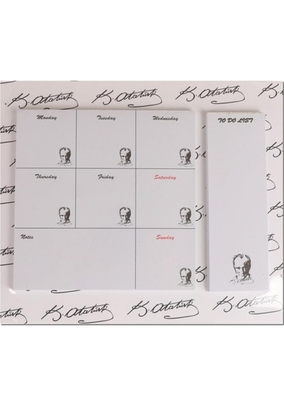 Mustafa Kemal Atatürk Tasarımlı Haftalık Planner Diğer