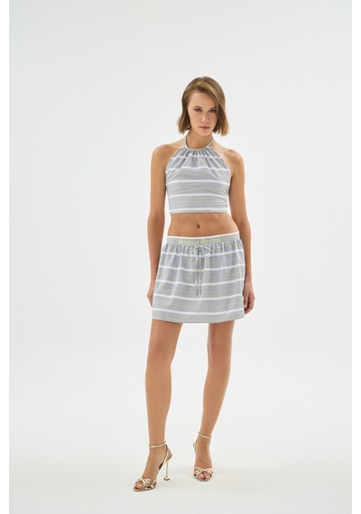 Sagaza Studio Ss6071 Mini Bluz Gri