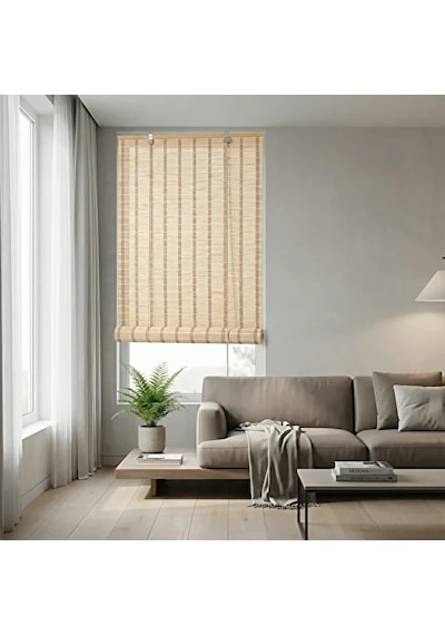 Koçtaş Stilera Ahşap Stor Perde Krem 150 x 180 CM