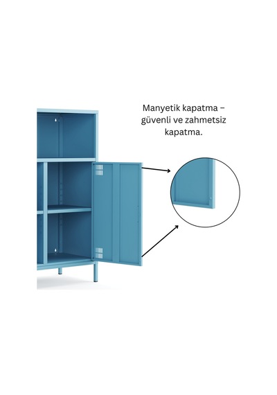 Pera Metal Dolap 2 Kapılı, Açık Raflı 80,50 X 40 X 109,50 Cm - 9 Renk Seçeneği Bulunmaktadır Ral 5024 Mavi Pera Metal Dolap 2 Kapılı, Açık Raflı 80,50 X 40 X 109,50 Cm - 9 Renk Seçeneği Bulunmaktadır Ral 5024 Mavi