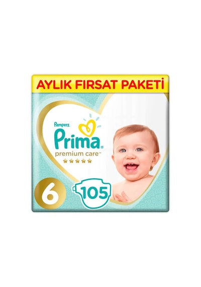 Prima Bebek Bezi Premium Care 6 Beden 13+ KG Aylık Fırsat Paketi 105 Adet