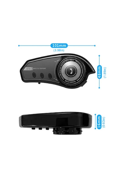 Vothoon BT35 Kask Kulaklık Bluetooth 5.0 Motosiklet Interkom Su Geçirmez Kablosuz Kulaklık