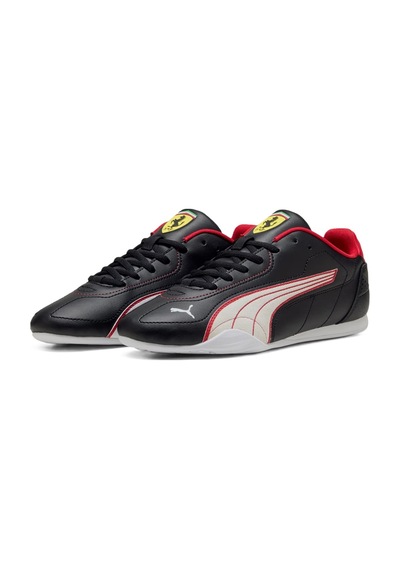 Puma Ferrari Catch 309196 Erkek Spor Sneaker Ayakkabı Siyah Beyaz - Siyah