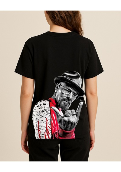 Hugo Boss Heisenberg Baskılı T-shirt Siyah