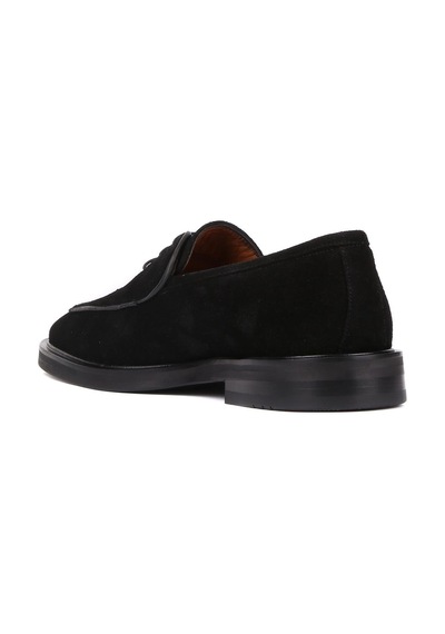 Shoetyle - Siyah Süet Bağcıklı Erkek Klasik Ayakkabı 250-7511-1010-siyah Siyah
