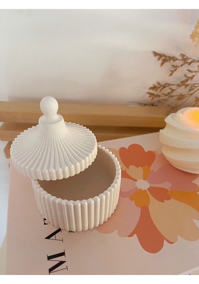 Bernami Vazo Pinterest Dekoratif Kapaklı Beton Kutu Organizer , Takı Kutusu Makyaj Pamuk Kutusu Diğer