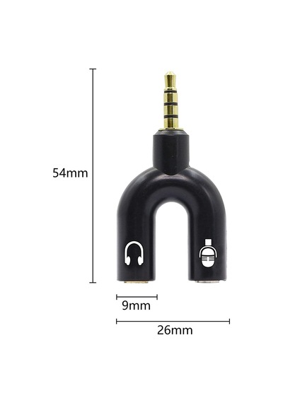 Aghbilgisayar Kulaklık Mikrofon Birleştirici Aparat 3.5Mm Erkek 2X3.5Mm Dişi 548564689