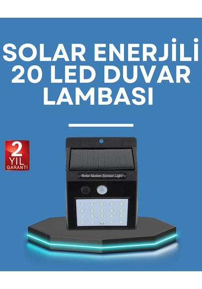 Hareket Algılamalı Solar Led Güvenlik Lambası Taba
