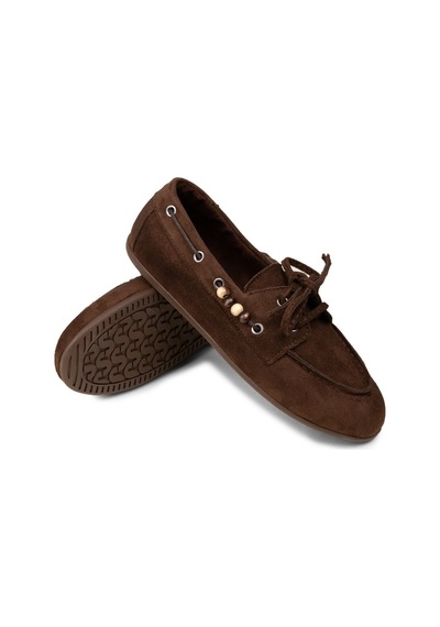 Deery Kadın Kahverengi Bağcıklı Loafer Ayakkabı - K2903zkhvm01