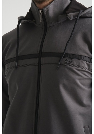 Shooter Sportswear Shooter Premium Dik Yaka Rahat Form Klasik Paça Erkek Eşofman Takımı Füme Shooter Sportswear Shooter Premium Dik Yaka Rahat Form Klasik Paça Erkek Eşofman Takımı Füme