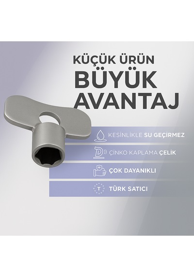 Radyatör Purjör Anahtarı Petek Havlupan Hava Alma Ve Purjör Açm