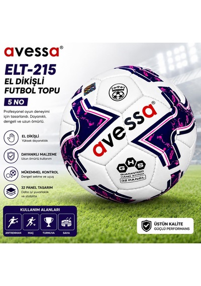 Avessa Elt-215 El Dikişli Futbol Topu No5 Çok Renkli