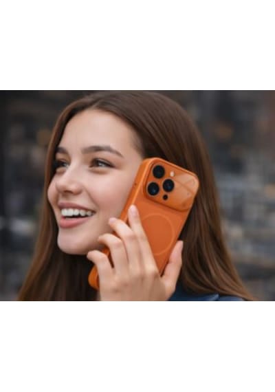 Ag Glass Apple Uyumlu iPhone 15 Telefon Kılıfı Turuncu