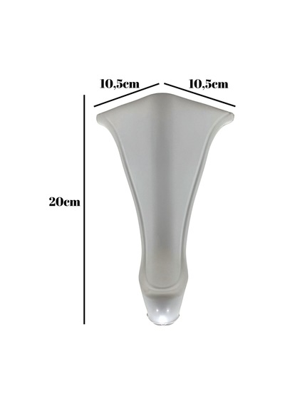 Lüx Lükens Beyaz 20cm Plastik Ayak Mobilya Masa Ve Dolap Ayağı Beyaz 20cm 1 Adet Beyaz