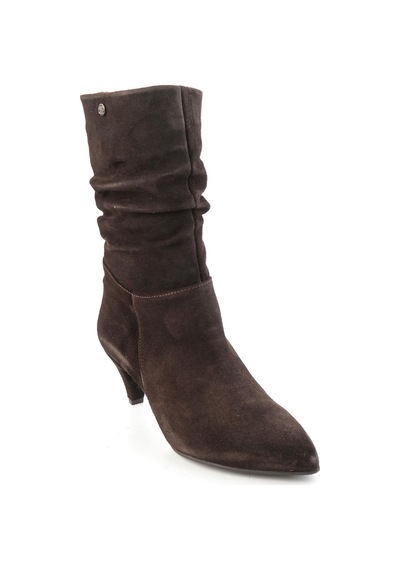 Bambi Kahve Süet Hakiki Deri Kadın Bot & Bootie K02750150102 Kahverengi