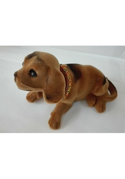 3 Kafa Sallayan Köpek Araç İçi Aksesuar 17x9x7 Cm Kadife Dış Kaplama Farklı Renklerde