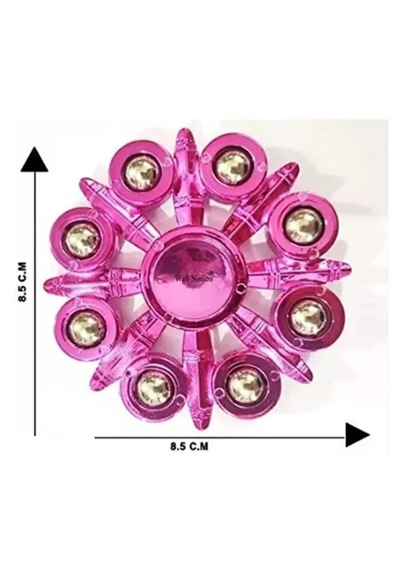 Metal Stres Çarkı Pembe 4 Farklı Desen Fidget Spinner Stres Atıcı Ve Rahatlatıcı Stres Çarkı
