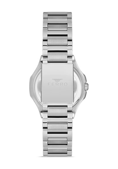 Ferro Quartz Çelik Gri 32 Mm Kadın Kol Saati Gri - Kırmızı