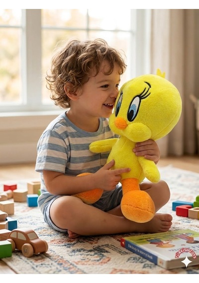 Tweety Peluş Oyuncak 20 Cm Sevimli Ve Yumuşak Çok Renkli
