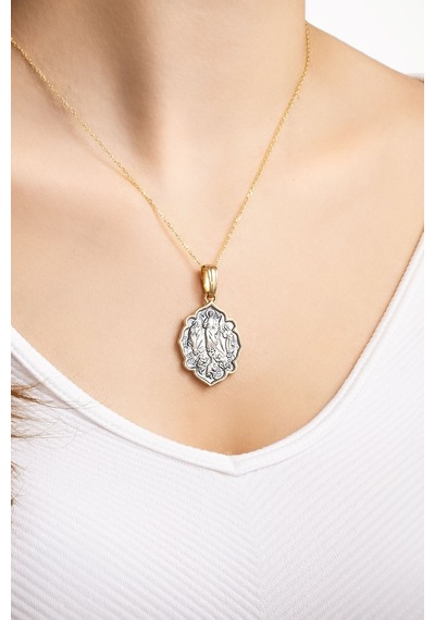 So Chic Azizler 18 Ayar Sarıı Altın Kaplama 43 Cm Gümüş Cross Kolye Sarı