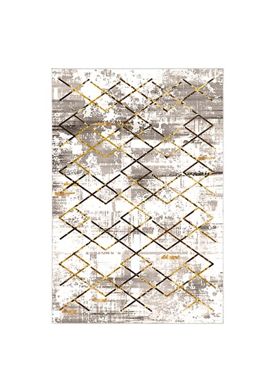 Dekoreko Kaymaz Taban Djt Salon Halısı Star Pamuk Modern M5026 Gold