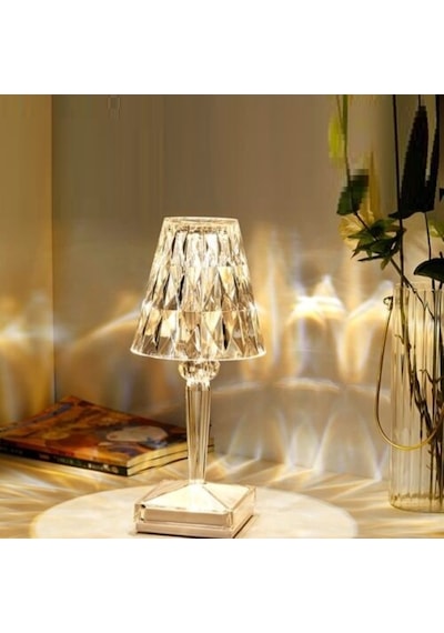Gün Işığı Led Masa Lambası Pilli Led Işık Romantik Hediye 2in1 Led Işıklı Mini Abajur + Işıklı Bardak