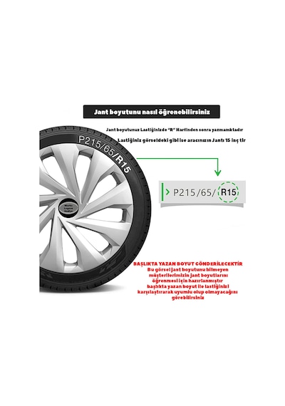 Ford Transit Custom 16'' Inc Uyumlu Takım Jant Kapağı Tnc024