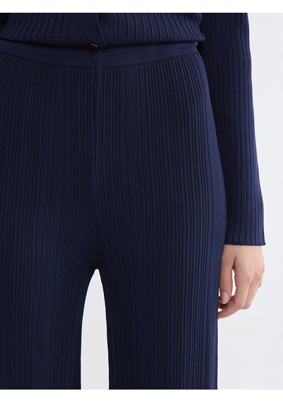 Lcwaıkıkı Classic Lacivert Beli Lastikli Kadın Triko Pantolon