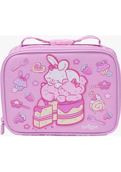 Out&about Teeny Tiny Square Lunchbox- Tavşan Desenli Isi Yalıtımlı Beslenme Çantası Açık Pembe