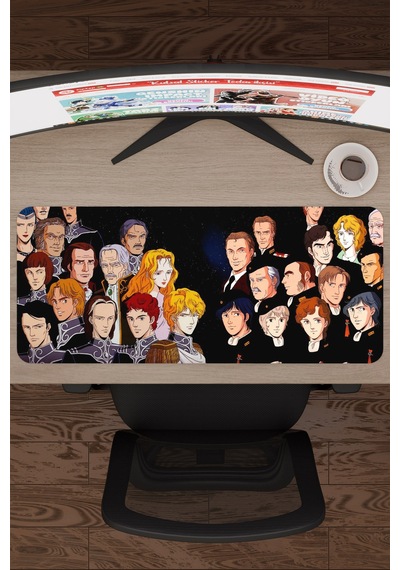 Ginga Eiyuu Densetsu Anime V4 - 70x30 Xl Gaming Kauçuk Kaymaz Taban Mouse Pad Fare Altlığı