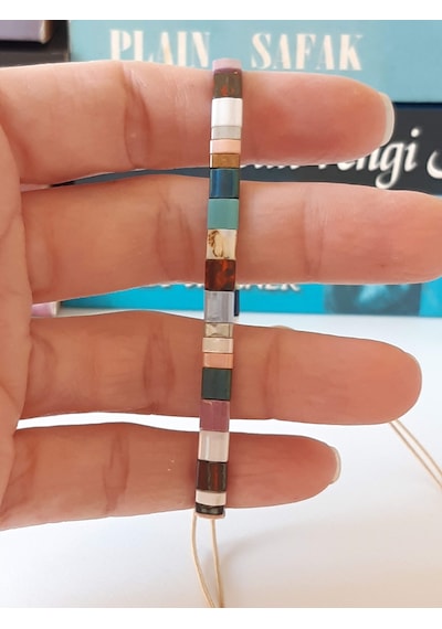 Miyuki Tila El Yapımı Kadın Bileklik-Tekli Pastel