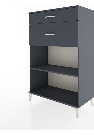 Hyperion Dolap Tek Raflı 2 Çekmeceli 88x44x134 Antrasit-antrasit Antrasit Hyperion Dolap Tek Raflı 2 Çekmeceli 88x44x134 Antrasit-antrasit Antrasit