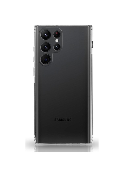 Samsung Galaxy Uyumlu S22 Ultra Kılıf Kamera Korumalı Tıpalı Şeffaf Silikon Kapak