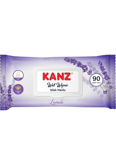 Kanz Islak Mendil Lavanta 90'Lı