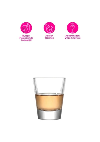 Lav Chill Cam Likör Bardağı 6 Kişilik 45 ml (Shot/Şerbet Bardağı )