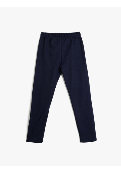 Koton Basic Pantolon Beli Lastikli Bağlamalı Cep Detaylı Lacivert 5wkg40148ak Lacivert