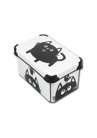 Style Box Meow Desenli 5 L Dekoratif Saklama Kutusu Çok Renkli
